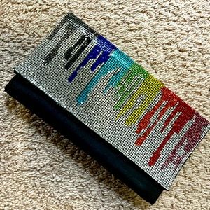 INC Satin Rhinestone Clutch (colors)